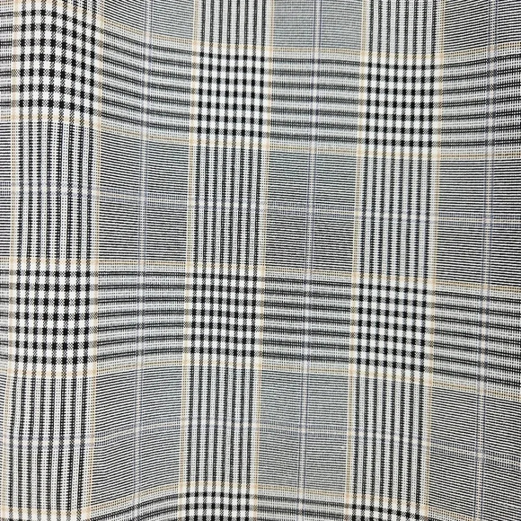 H&M Straight Leg Dress Pants Black Plaid High Rise Trouser - Picture 2 of 6